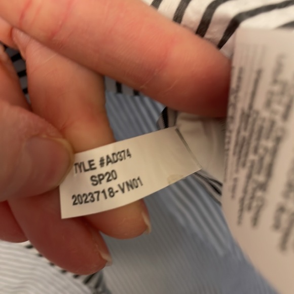 J. Crew Factory - Popover - Size Small - Black/white striped - excellent - Picture 6 of 13